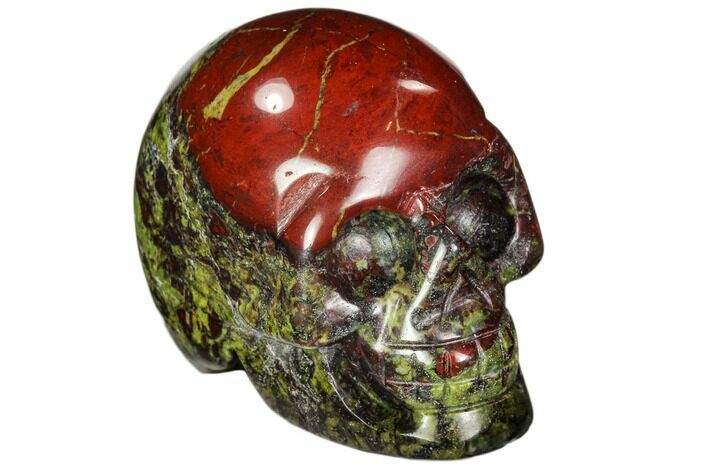 Polished Dragon's Blood Jasper Skull - South Africa #111206